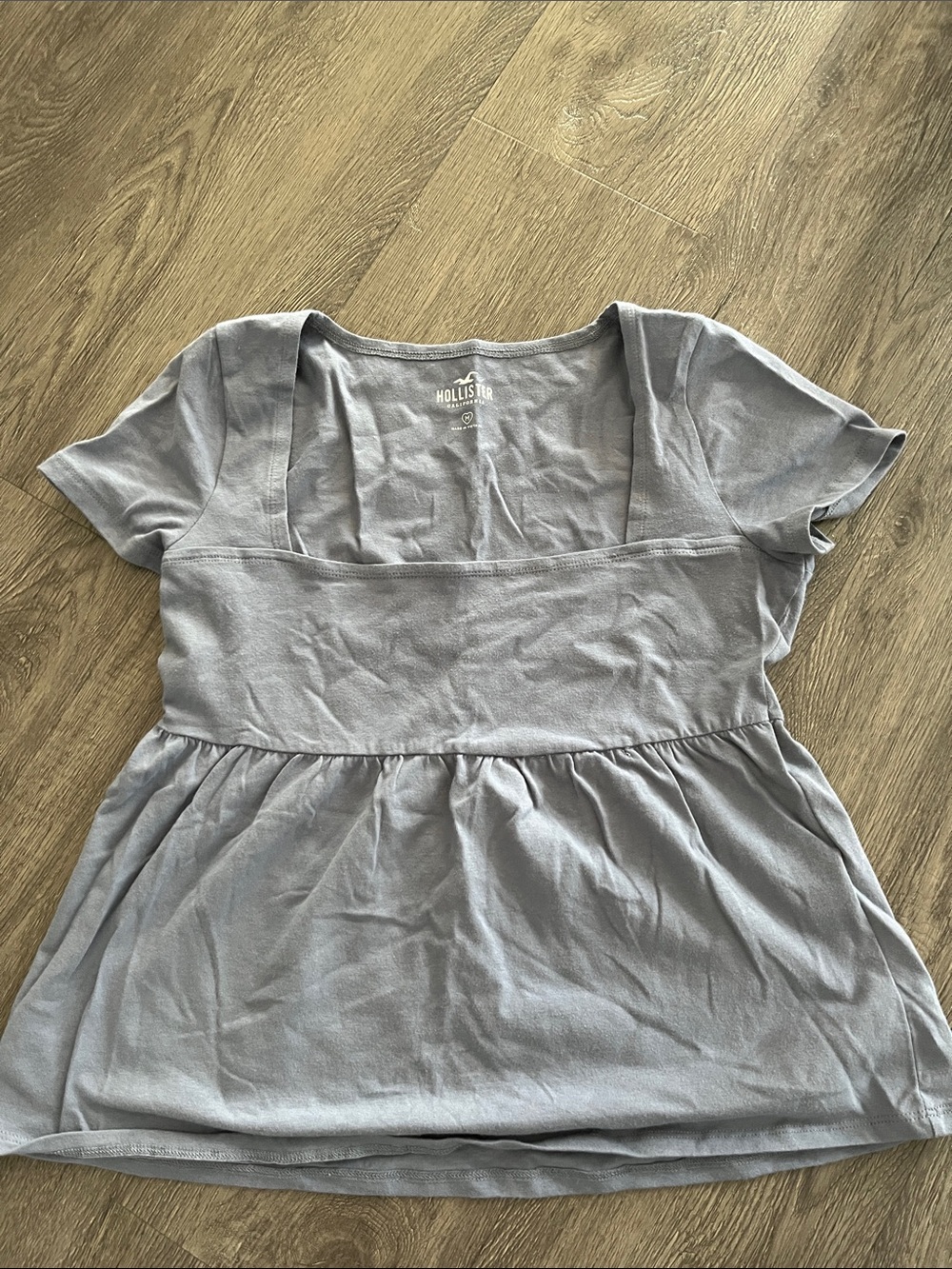 Hollister Women's Square-Neck Peplum Tee